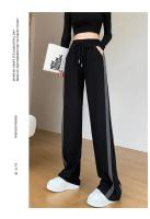 Pantalones de Pierna Ancha y Cintura Alta a Rayas de Verano Prenda Casual para Mujeres - details 7