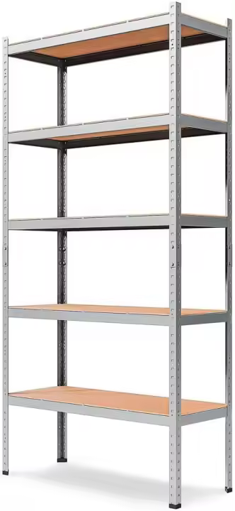 180X90X40cm, Metalica, Acero Galvanizado, Modular, 875kg de Carga, 5 estantes Ajustables, para Hogar, Trastero, Garaje (Negro, 90x40cm) - 1