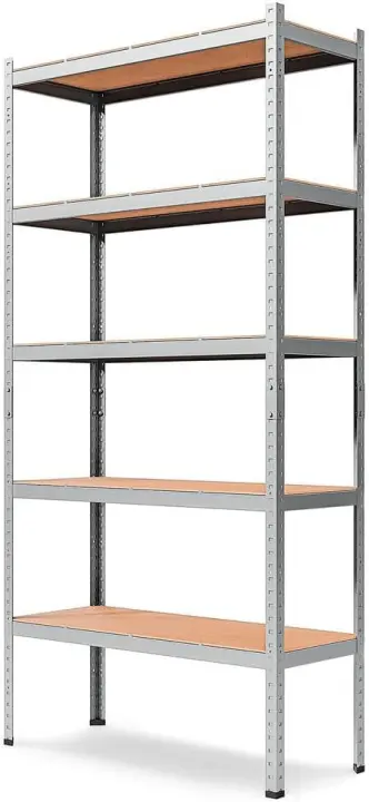 180X90X40cm, Metalica, Acero Galvanizado, Modular, 875kg de Carga, 5 estantes Ajustables, para Hogar, Trastero, Garaje (Negro, 90x40cm) - 1