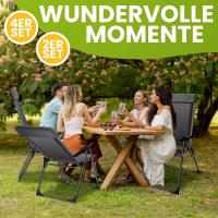 Sillas de Jardín Plegables de Aluminio con Respaldo Alto Ajustable 7 Posiciones, Apoyabrazos Transpirables, Portátiles, Silla de Camping para Jardín y Terraza - details 32