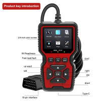 Herramienta de diagnóstico del escáner OBD2 para Automóvil, Luz del Motor, Lector de códigos de Falla del Automóvil, herramienta de detección de prueba de Tensión DE LA Restauración - details 1