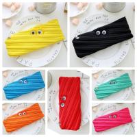 Bolsa de lápiz labial con cremallera y oreja de conejo, gran capacidad, Color sólido, bolsa para lápices para estudiantes, bolso de mano con ojos de dibujos animados, monedero, billeteras - details 1