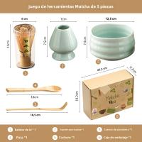 Juego de Utensilios Dispensadores de Té de la Dinastía Song, Herramientas para Té Matcha, Agitador de Té Matcha, Juego de Té Matcha Japonés Hyakumono Lee - details 1