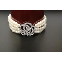 Collar de perlas con diamantes de imitación para perro, joyería de moda para cachorro y gato, Rosa Artificial, accesorios para mascotas - details 4