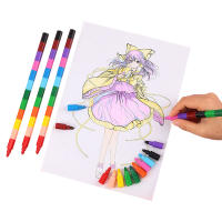 Bloques de Crayones de 12 Colores Diferentes,Lápices de Cera, adecuados Para Niños, Premios de Papelería, 12/6 Piezas - details 0