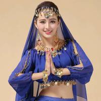 Tops brillantes con cuentas de lentejuelas en el vientre, disfraces de baile sexys, disfraces con flecos para festivales, discotecas, fiestas, Tailandia, India y Arabia - details 6
