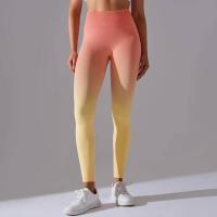 Yoga degradado para mujer, leggings de gimnasio de cintura alta, pantalones deportivos sin costuras, pantalones de entrenamiento para correr - details 4