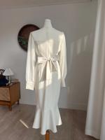Vestido ceñido al cuerpo de malla elegante para mujer, bata Vintage ajustada para fiesta de cumpleaños, moda femenina coreana Chic, Vestidos de una pieza, ropa para Mujer - details 13