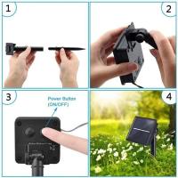 Guirnalda de luces solares para exteriores, luz de hadas de cristal, 8 modos, luz de Patio impermeable para decoración de fiesta de jardín - details 2