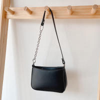 Bolso pequeño para mujer, moda Retro, Color sólido, cuero PU, hombro, axila, informal, Hobos, bolso de día - details 8