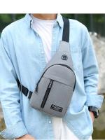 Bolso de pecho para hombre, bandolera de un solo hombro, informal, a la moda, Color sólido - details 10