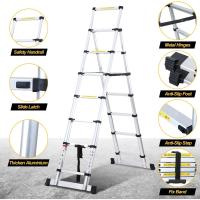 Escalera Telescópica de Aluminio de 5m Portátil, Desmontable, Antideslizante, Extensible, Multiusos, Carga de 150kg Mejoras del Hogar y Herramientas - details 48