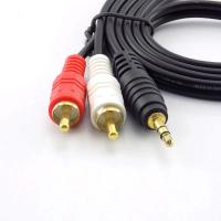 Cable de Audio para teléfonos, divisor de Cable de Audio, adaptador estéreo de música de 3,5mm a 2 RCA macho, adaptador de línea auxiliar de Audio, conector Jack - details 2