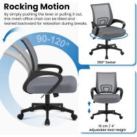 Silla de Oficina Ergonómica Transpirable, Ajustable en Altura, Soporte Lumbar, Giratoria para Max 136 KG - details 42