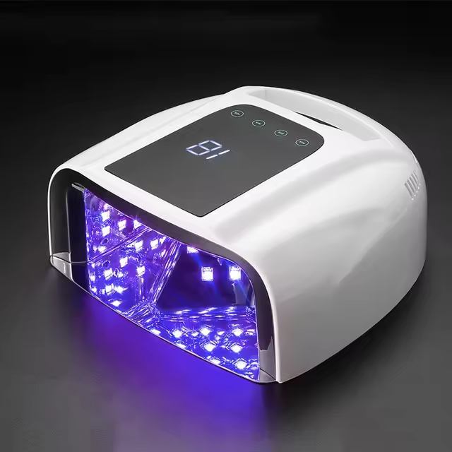 Secador de esmalte de Gel de fondo reflectante para uñas, lámpara LED UV profesional, espejo de 96W, luz hine para manicura - 1
