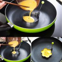 Molde para panqueques de huevo frito de acero inoxidable, 4 formas, anillo, molde para freír, sartén antiadherente, herramienta de cocina para freír huevos - details 3