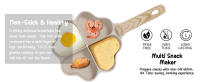 RIOVARM Antiadherente Sartén Tortilla Inducción Sartén para Huevos Granito Sartén Pequeña sin PFOA Redonda 4 agujeros Sartén escalfadora de huevos para el desayuno Sartén para tortitas - details 3