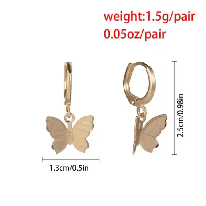 Colgante de mariposa de cristal para mujer, gargantilla de cadena hueca de Color dorado con personalidad, Collar Punk, joyería - 1