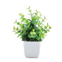Mini bonsái Artificial, planta falsa con maceta, adornos en maceta, planta Artificial de eucalipto en maceta, decoración de jardín - details 12