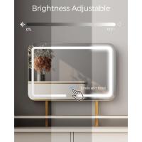 Mesa de Maquillaje LED Iluminación Ajustable Estructura de Metal 2 Cajones de Almacenamiento - details 4