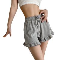 Pantalones de chándal informales de cintura elástica para mujer, pantalones cortos de gofres de moda de verano, pantalones calientes de encaje de cintura alta - details 0