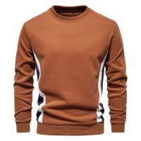 Sudaderas con cuello redondo de mezcla de algodón para hombre Patckwork, sudadera deportiva informal de moda con cuello redondo para hombre - details 12