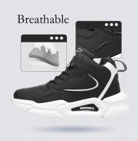 Zapatillas altas de marca para hombre, zapatos de baloncesto antideslizantes a la moda para niños, zapatos de tenis para deportes al aire libre, cómodas zapatillas de deporte para parejas - details 5