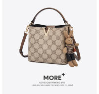 FOXER-Bolso cruzado de cuero sintético para mujer, bandolera con estampado de cubo - details 6