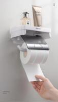 Soporte de papel toalla de baño adhesivo para pared, accesorio de cocina sin perforar, organizador de papel higiénico - details 6