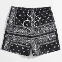 Pantalones cortos clásicos de playa y estampado vintage para hombre Perris, traje de baño informal de moda hawaiana, para vacaciones en el mar - details 1