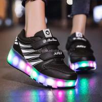 Flash LED infantil de calidad apto tanto para hombre como para mujer, con zapatos de skate recargables de 2 ruedas - details 3