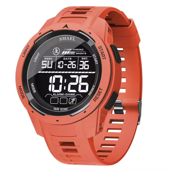 SMAEL, relojes digitales a la moda para hombre, relojes de pulsera deportivos LED, reloj con fecha resistente al agua para hombre, cronómetro ligero, reloj militar para hombre - 1