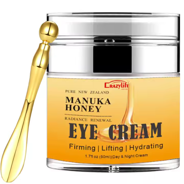 Crema para los Ojos de Manuka Hoeny de 50g Anti-Ojeras, Firmez, Hidratante Blanqueador Masajeador - 1