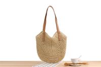 Bolso de hombro de moda para mujer, bolso tejido con cuerda de papel, bolso de playa para vacaciones, mochila de hombro - details 0