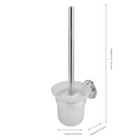 Cepillo De Inodoro Montado En La Pared Con Soporte Cepillo De Limpieza Acero Inoxidable Mango Largo Accesorios De Baño - details 3