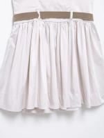 TRAFZA 2025 verano mujer cuello cuadrado cinturón decorar sin mangas cremallera Sling vestidos mujeres High Street plisado Mini vestido - details 12