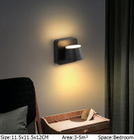 LEFANGXING Lámpara de Pared LED 12CM, Rotativa, Luz Luminosa para Dormitorio y Sala de Estar - details 3