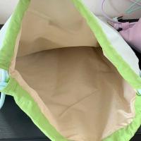 Mochilas con cordón de estilo coreano para mujer, bolso de nailon suave y ligero de gran capacidad con contraste de Color, bolso de mano con diseño de nicho, bolso de hombro - details 4