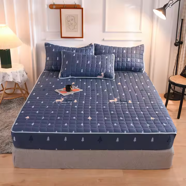 Nueva sábana ajustable acolchada, funda de cama impermeable, funda protectora Simmons, funda antipolvo esmerilada - 1