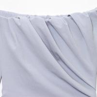 PB&ZA2025 Verano Nuevas Llegadas Vestido Corto de Mujer con Pliegues Decorativos, Hombros Descubiertos, Manga Larga y Corte Ajustado - details 9