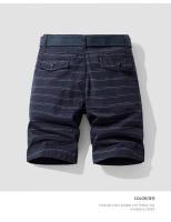 Pantalones de Trabajo de Verano de Algodón Puro de Media Lengua Estilo Recto y Versátil con Estampado de Tres Piedras - details 1