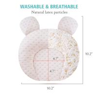 Baby Anti-bias Head Latex Stereotyped Pillow Newborn Protective Shaping Pillows Infant Sleeping Cushion for 0-1 Years Old Items - details 3