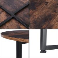 Mesa de centro Homfa, juego de 2 uds., mesa auxiliar, patas de Metal y madera, Vintage para mesa central, sala de estar, 80cm,42cm - details 4