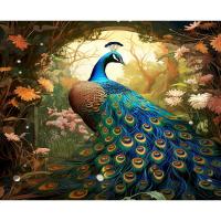 RUOPOTY Kit de Pintura Arte Moderno de Pavo Real en Lienzo Decoración de Pared para Adultos - details 0
