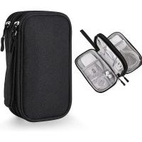 Bolsas de almacenamiento de nailon, organizador de viaje impermeable de doble capa para auriculares, cargador de ratón, Cable, discos duros, accesorios electrónicos - details 1