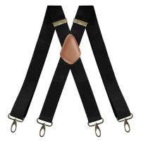 Retro Suspender para Hombres Grueso, Grande, Alto, 3.5cm, Cruzado X, 4 Ganchos de Presión, Pantalones Elásticos, Bodas y Fiestas - details 0