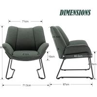Sofá de Salón Moderno de Lino Estilo de Descanso con Brazo para Dormitorio - details 43