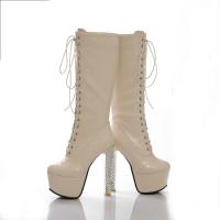 Botas largas de moda para mujer, con tiras cruzadas, tacones altos, tacones delgados, botas de moda para mujer, otoño e invierno, 2025 - details 3