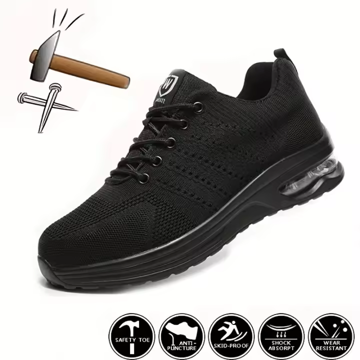 Zapatos de seguridad con cordones para hombre, calzado de trabajo, duradero, a prueba de perforaciones, Unisex - 1