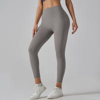 Hmidou-mallas de gimnasio con bolsillos para mujer, pantalones de Yoga, Fitness, cintura alta, Control de barriga, correr, entrenamiento - details 14
